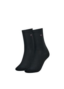 Socken Tommy Hilfiger "TH WOMEN SOCK CASUAL 2P", Damen, Gr. 39-42, blau (midnight blau), Baumwollmischung, Elasthan, Polyamid, elastisch, Socken Socken, mit flacher Zehennaht