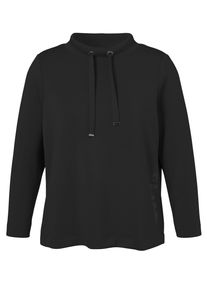 Sweatshirt Via Appia Due "Via Appia Due Sweatshirt", Damen, Gr. 54, schwarz, Obermaterial: 49% Viskose CV. 43% Polyester PES. 8% Elasthan EL., uni, regular fit, Sweatshirts Sweatshirt, Gro&szlig;e Gr&ouml;&szlig;en