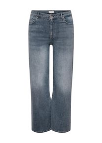 High-waist-Jeans Only CARMAKOMA "CARWILLY WIDE HW REA2602 DNM NOOS", Damen, Gr. 50, L&auml;nge 32, blau (special blau grau denim), Denim/Jeans, Obermaterial: 92% Baumwolle, 6% Elastomultiester, 2% Elasthan, unifarben, weit lang, Jeans High-waist-Jeans, Baumwollmischung, High Waist