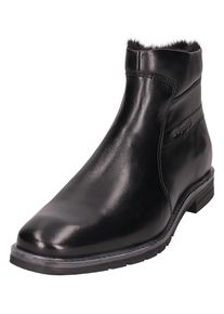 Westernstiefelette Bugatti, Herren, Gr. 42, schwarz, Leder, Basic, Schuhe Westernstiefelette, Stiefelette, Business Schuh mit Warmfutter und Rei&szlig;verschluss