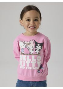 Sweatshirt name it "NMFABARA HELLOK NREG SWEAT BRU NOOS SKY", M&auml;dchen, Gr. 110, begonia pink, Sweatware, Obermaterial: 95% Baumwolle, 5% Elasthan, bedruckt, regular fit normal, Rundhals, Rippb&uuml;ndchen, Sweatshirts Sweatshirt, Baumwollmischung, regular fit