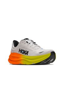 Laufschuh Hoka One One "BONDI 9", Herren, Gr. 42,5, gelb (wei&szlig;, neon tangerine), Synthetik, Textil, Schuhe Laufschuh, atmungsaktives Mesh-Obermaterial, leicht profiliertes Laufsohlenprofil
