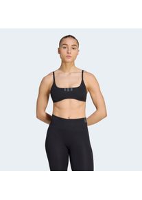 Sport-BH adidas Performance "ALL ME LS RIB B", Damen, Gr. S, N-Gr, schwarz, Obermaterial: 86% Polyester, 14% Elasthan, BHs Sport-BH, ohne B&uuml;gel, f&uuml;r Fitness und Yoga
