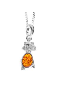 Kette mit Anh&auml;nger OSTSEE-SCHMUCK "OSTSEE-SCHMUCK Kette mit Anh&auml;nger Katze Kette mit Anh&auml;nger Katze" Gr. 45, silber (wei&szlig;, neutral), Halsketten, M&auml;dchen, 45cm, Silber 925 (Sterlingsilber), L: 40, Kette mit Anh&auml;nger