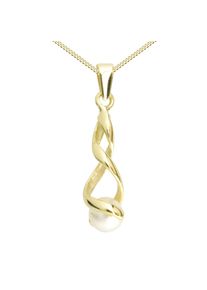 Kette mit Anh&auml;nger OSTSEE-SCHMUCK "OSTSEE-SCHMUCK Kette mit Anh&auml;nger Lusia Kette mit Anh&auml;nger Lusia" Gr. 42, gold (wei&szlig;, neutral), Halsketten, Damen, 42cm, Gelbgold 333, L: 42, Kette mit Anh&auml;nger