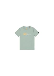 T-Shirt Alpha Industries "Alpha Label T-Shirt K", M&auml;dchen, Gr. 16, frost gr&uuml;n, Obermaterial: 100% Baumwolle, Shirts T-Shirt