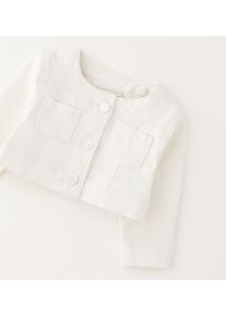 Outdoorjacke MINIBANDA "BABY GIRL JACKET", M&auml;dchen, Gr. 68, wei&szlig; (optical wei&szlig;), 98% Baumwolle, 2% Elasthan, Jacken Outdoorjacke