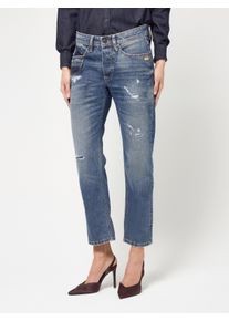 Boyfriend-Jeans Gang "94NICA CROPPED", Damen, Gr. 34, N-Gr, blau (cool destroy), Denim/Jeans, Obermaterial: 98% Baumwolle, 2% Elasthan, bequem kn&ouml;chelfrei, Jeans Boyfriend-Jeans, mit geraden und verk&uuml;rzten Beinverlauf