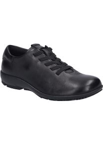 Schn&uuml;rschuh Josef Seibel "Charlotte 01", Damen, Gr. 41, schwarz, Leder, Schuhe Schn&uuml;rschuh, Halbschuh, Sneaker mit Logopr&auml;gung, Komfortweite G (=weit)