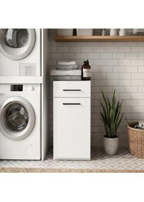 W&auml;scheschrank KOCHSTATION "KS-Linda", wei&szlig;, B:40cm H:97,5cm T:66,6cm, Schr&auml;nke, W&auml;scheschrank, Breite 40 cm, mit integriertem W&auml;schekorb, 25mm starke W&auml;nde