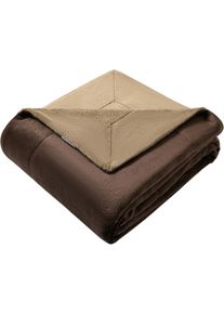 Wohndecke OTTO HOME "Tobbin", braun, B:150cm L:200cm, Polyester, Wohndecken, Wohndecke, doppelseitige Wohndecke aus Flannel, verschiedene Gr&ouml;&szlig;en, zweifarbig