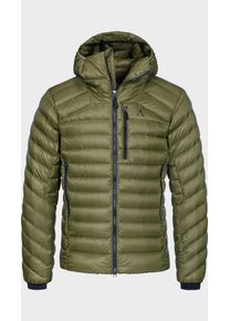 Sch&ouml;ffel Outdoorjacke SCH&Ouml;FFEL "Down Jacket Silvretta M", Herren, Gr. 48, 6875, gr&uuml;n, Oberstoff: 100% Nylon. Futter: 100% Nylon. ENTH&Auml;LT NICHTTEXTILE TEILE TIERISCHEN URSPRUNGS. F&uuml;llung: 100% Daune, regular fit, hoch geschlossener Ausschnitt, Jacken Outdoorjacke