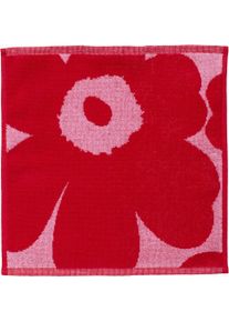 Seiftuch Marimekko "UNIKKO", rot (rosa,rot), B:30cm L:30cm, Frottee, Obermaterial: 100% Baumwolle, Handt&uuml;cher, Seiftuch, 100% Baumwolle, angenehm weich, 30 x 30 cm