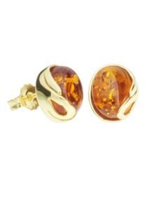 Paar Ohrstecker OSTSEE-SCHMUCK "OSTSEE-SCHMUCK Ohrstecker Melanie Ohrstecker Melanie", gelb (wei&szlig;, neutral), Ohrringe, Damen, 11 x 9mm, Gelbgold 585, Paar Ohrstecker