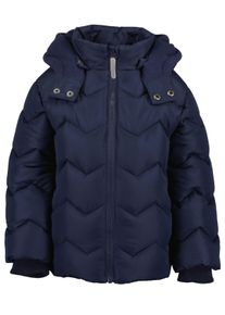 Winterjacke Blue Seven "Winterjacke mit abnehmbarer Kapuze", Jungen, Gr. 110, blau (5900, nachtblau), 100% Polyester, Basic normal, hoch geschlossener Ausschnitt, gerader Abschluss, Jacken Winterjacke