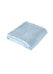 Wohndecke "HEVIN", blau, B:280cm L:250cm, Baumwolle, LeGer Home by Lena Gercke, Wohndecken, Wohndecke, Tagesdecke im Baumwoll-Crinkle-Effekt, Musselin, Kuscheldecke