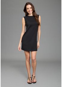 Minikleid Laura Scott "aus weicher Stretchware", Damen, Gr. 48/50, N-Gr, schwarz, Single Jersey, Obermaterial: 50% Baumwolle, 50% Modal, unifarben, figurbetont kurz, Rundhals, Kleider Minikleid, mit Bogenkante, Basic-Stil, Mini-L&auml;nge