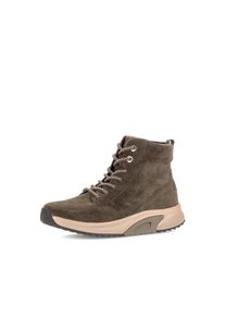 Schn&uuml;rboots ROLLINGSOFT, Damen, Gr. 37, braun (dunkelbraun), Veloursleder, unifarben, Schuhe Schn&uuml;rboots, Keilabsatz, High Top-Sneaker mit gepolstertem Schaftrand