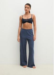 Marc O'Polo Loungehose MARC O'POLO, Damen, Gr. XS, N-Gr, dunkelblau melange, Jersey, Obermaterial: 95% Baumwolle, 5% Elasthan, lang, Hosen Loungehose