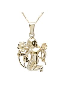 Kette mit Anh&auml;nger OSTSEE-SCHMUCK "OSTSEE-SCHMUCK Kette mit Anh&auml;nger Tierkreiszeichen Jungfrau" Gr. 42, gold (wei&szlig;, neutral), Halsketten, Damen, 42cm, Gelbgold 333, L: 42, Kette mit Anh&auml;nger