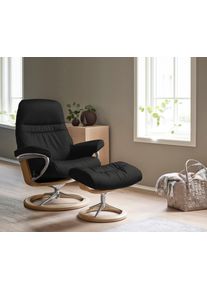 Relaxsessel stressless "Sunrise", schwarz (schwarz paloma), B:83cm H:105cm T:74cm, Leder BATICK: BATICK ist ein leicht korrigiertes, durchgef&auml;rbtes und genarbtes M&ouml;belleder, bei dem die meisten Unebenheiten und Spuren in der Regel entfernt wurden.;Leder PALOMA: PALOMA ist ein durchgef&auml;rbtes Semianilin-M&ouml;belleder mit nat&uuml;rlicher Narbung.;ROHLEDER Stoff Q2 FARON: Ein fester zuverl&auml;ssiger Boucl&eacute; mit 