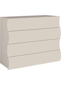 Kommode Home Affaire, beige (kaschmir), B:89cm H:81cm T:40cm, Holzwerkstoff, Sideboards, Kommode, Onda, 89cm breit, Kaschmir matt, mit 4 Schubladen, Made in Italy