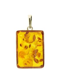 Kettenanh&auml;nger OSTSEE-SCHMUCK "OSTSEE-SCHMUCK Anh&auml;nger Classic 27x19 Anh&auml;nger Classic 27x19", gelb (wei&szlig;, neutral), Schmuckanh&auml;nger, Damen, 39x20mm, Gelbgold 333, 5 g, Kettenanh&auml;nger