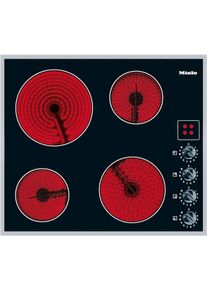 Miele Elektro-Kochfeld, rot (schwarz), B:76,4cm H:60cm T:50,4cm, Kochfelder, Einfache und direkte Steuerung - Bedienung &uuml;ber Knebel, Elektro-Kochfeld