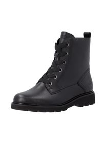 Schn&uuml;rboots Remonte, Damen, Gr. 42, schwarz, Leder, Basic, Schuhe Schn&uuml;rboots, Schn&uuml;rstiefelette, Profilsohle, Blockabsatz