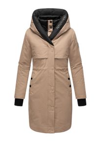 Kurzmantel Navahoo "Kurzmantel Snowelf", Damen, Gr. XL, braun (taupe grau), Obermaterial: 55% Nylon NY. 45% Baumwolle CO. Obermaterial: Futter: 100% Polyester PES. 100% Polyester PES., M&auml;ntel Kurzmantel