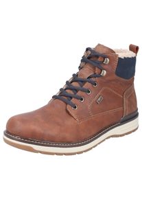 Winterboots Rieker, Herren, Gr. 43, braun (rotbraun, kombiniert), Lederimitat, Schuhe Winterboots, Winterstiefelette, Schn&uuml;rboots mit wasserabweisender RiekerTEX-Membran