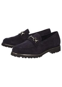 Slipper Sioux "Meredith-752-H", Damen, Gr. 41.5 (UK 7 1/2), blau (dunkelblau), Obermaterial: 100% Lammveloursleder LAVL. 100% Gummi rubber., Schuhe Slipper