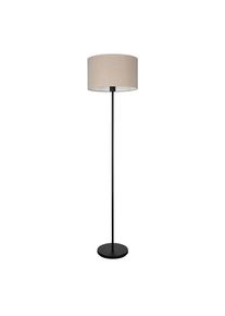 Eglo Stehlampe "FENIGLIA Stehlampe, Stahl, Textil und Leinen, E27, Wohnzimmerlampe", schwarz (schwarz natur), 1, &Oslash; 38cm H: 151cm, 1 Stk., Leuchten, Stehleuchte, H151 cm, &Oslash;38 cm, schwarz, 1X40W exkl., Stehlampe