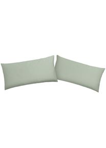 Kissenbezug OTTO HOME "Desner 100% Microfaser, extra weich, allergikerfreundlich", gr&uuml;n (seegr&uuml;n), B:40cm L:80cm, Microfaser, Obermaterial: 100% Polyester, Kissenbez&uuml;ge, Kissenbezug, uni Kissenh&uuml;lle, Premium Qualit&auml;t, schnell trocknend, pflegeleicht