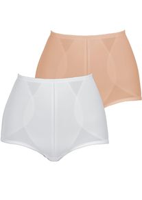 Miederhose SuSa "2er Pack Miederhose Classics", Damen, Gr. 70, bunt (beige wei&szlig;), Stoff, Obermaterial: 80% Polyamid PA. 20% Elasthan EL., Unterhosen Miederhose