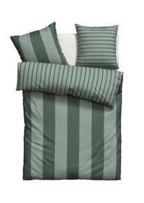 Bettw&auml;sche OTTO HOME "Sari in verschiedenen Qualit&auml;ten", gr&uuml;n, B/L: 200cm x 200cm, 1 Stk., 2 Stk., Flanell, B/L: 80cm x 80cm, 3 Stk., Flanell, Obermaterial: 100% Baumwolle, Bettw&auml;sche, Bettw&auml;sche, ab Gr. 135x200 cm, Wendedesign, moderne Bettw&auml;sche mit Streifen