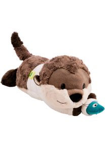 Kuscheltier Nici "Winter, Otter Ophelio mit Fisch 35cm liegend", braun, Pl&uuml;schfiguren, KinderH:15cm, Pl&uuml;sch, Polyester, Kuscheltier, H:15cm