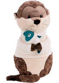 Kuscheltier Nici "Winter, Otter Ophelio mit Fisch, 40 cm", braun, Pl&uuml;schfiguren, KinderH:40cm, Pl&uuml;sch, Polyester, Kuscheltier, H:40cm