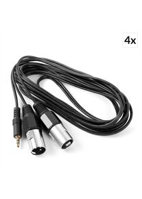 4 x FRONTSTAGE k&aacute;bel, 2 x XLR male 1 x 3,5mm-res jackre, 30cm