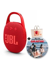 JBL, Bluetooth-Lautsprecher &raquo;Set: Clip 5 + Strandtasche&laquo; (A2DP Bluetooth AVRCP Bluetooth Bluetooth 7 W) Ultra-kompakter wasserdichter Lautsprecher mit