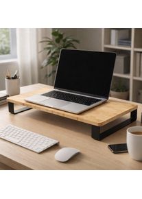 Support d'&eacute;cran en bambou pour ordinateur portable et notebook, couleur naturelle Divit DPLC1