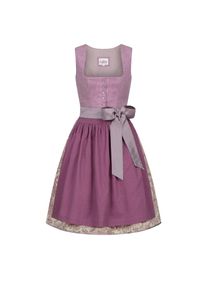 N&uuml;bler N&uuml;bler, Damen, Dirndl &raquo;Dirndl midi Gina&laquo;, Lila, 42 - EURO, FESTLICHES DAMEN DIRNDL - Hochwertige Frauen Trachten Bekleidung mit eckigen Ausschnitt und