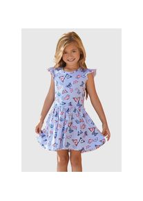 Kidsworld Jerseykleid &raquo;f&uuml;r kleine M&auml;dchen&laquo; sommerliche Anl&auml;sse und Partys, kniefreie L&auml;nge, modische Note blau, Gr&ouml;&szlig;e 104/110