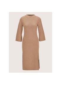 Madeleine Mode MADELEINE Strickkleid &raquo;Strickkleid Halbarm Kaschmir-Strickkleid in Midil&auml;nge&laquo; Feminines Strickkleid mit Seitenschlitz beige, Gr&ouml;&szlig;e 40