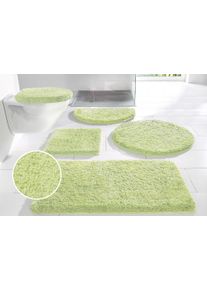 Badematte OTTO HOME "Sanremo, Standard & Premium, 30mm oder 35mm, sehr weich" Gr. 14, gr&uuml;n, rund ( &Oslash; 100cm), Polyester, Badematten, Badematte, Badteppich, unifarben, rechteckig, rund & als 3-tlg. Set erh&auml;ltlich