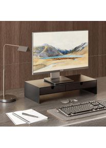 Support &eacute;cran Divit RS6 rehausseur d'&eacute;cran rehausseur de moniteur support de bureau noir