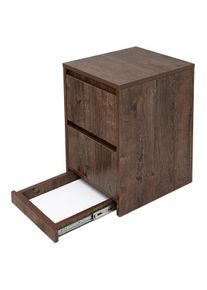 Table de chevet verrouillable Divit NT39 chevet avec serrure compartiment secret coffre &agrave; valeurs table d'appoint bois DPLC1