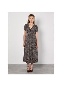 Apricot Druckkleid &raquo;Animalprintkleid&laquo; 2 tlg. mit zarten Raffungen braun, Gr&ouml;&szlig;e M (38)