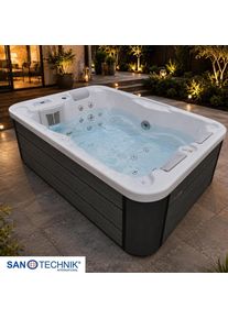 Whirlpool, Schwarz, Wei&szlig;, Kunststoff, Mehrfarbig, 130x70x205 cm, Freizeit & Co, Wellness & Gesundheit, Whirlpools