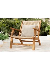 Ambia Garden Gartensessel, Akaziefarben, Beige, Holz, Kunststoff, Akazie, 66x76x80 cm, Gartenm&ouml;bel, Gartensessel, Gartenst&uuml;hle